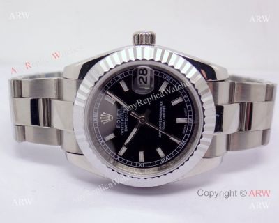 Copy Rolex Datejust President Watch Band With Black Face Midsize Watch 31mm